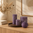 sodoela Žvakės A8 cm Rutulio formos žvakė „Rustic Classic“, slyvų violetinė