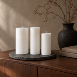sodoela Žvakės Žvakė „Rustic Velvet“, balta interjere
